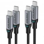 Choetech 2x USB Type C - USB Type-C töltő és adatkábel PD 100W 5A 1.8m fekete (MIX00073)