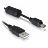 USB A M M adatkábel 1m fekete